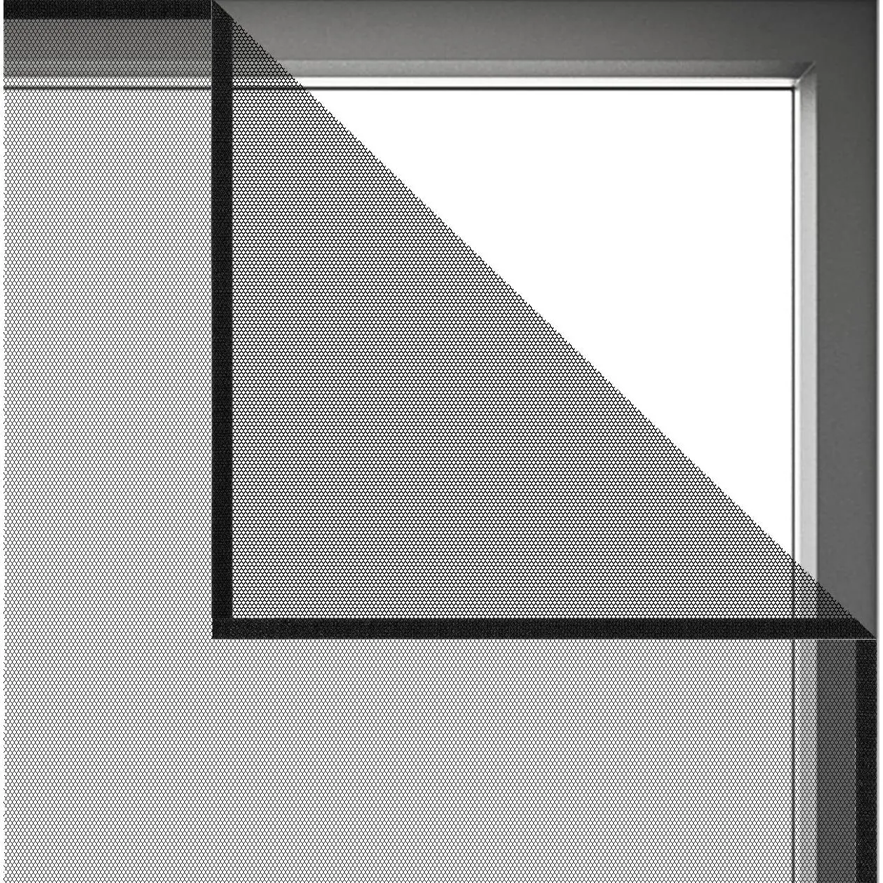 DIY Self-Adhesive Window Screen Netting Mesh Curtain, 100X150cm (Approach 39.37x59.05 Inches), with Hook and Sticky Tape, Fitted to Multiple Windows (1 Pack, Black)