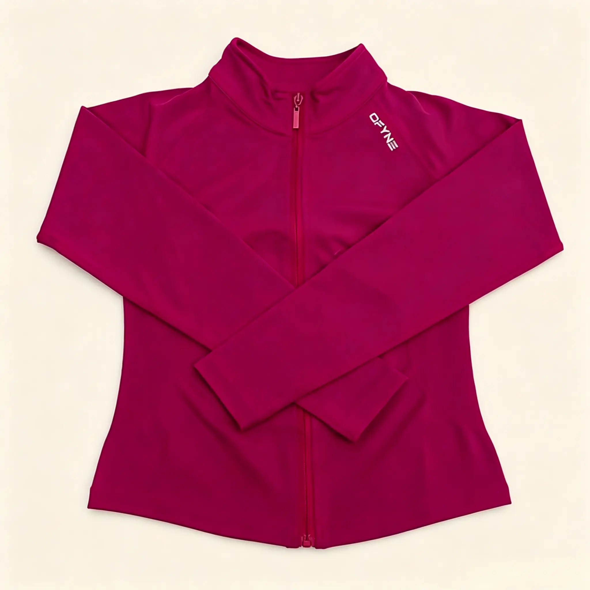 DFYNE Women's Viral Zip-Up Sportswear Jacket - Slim Fit, Long Sleeve, Breathable Athletic Outerwear, Workout Gear for Gym Yoga, Sports Fitness Outerwear, Athletic Jacket, Breathable Women's Sports Jacket