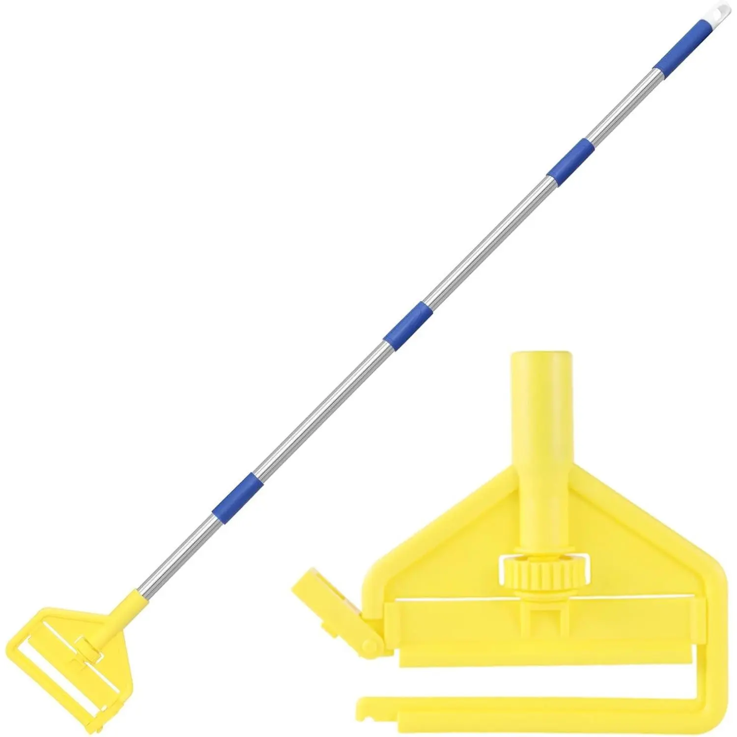 Commercial Mop Handle, 59" Heavy Duty Commercial Mop Handle Included | Mop Handle, Commercial Heavy Duty Equipped with Replacement Mop Head Holder, for Professional & Industrial Floor Cleaning