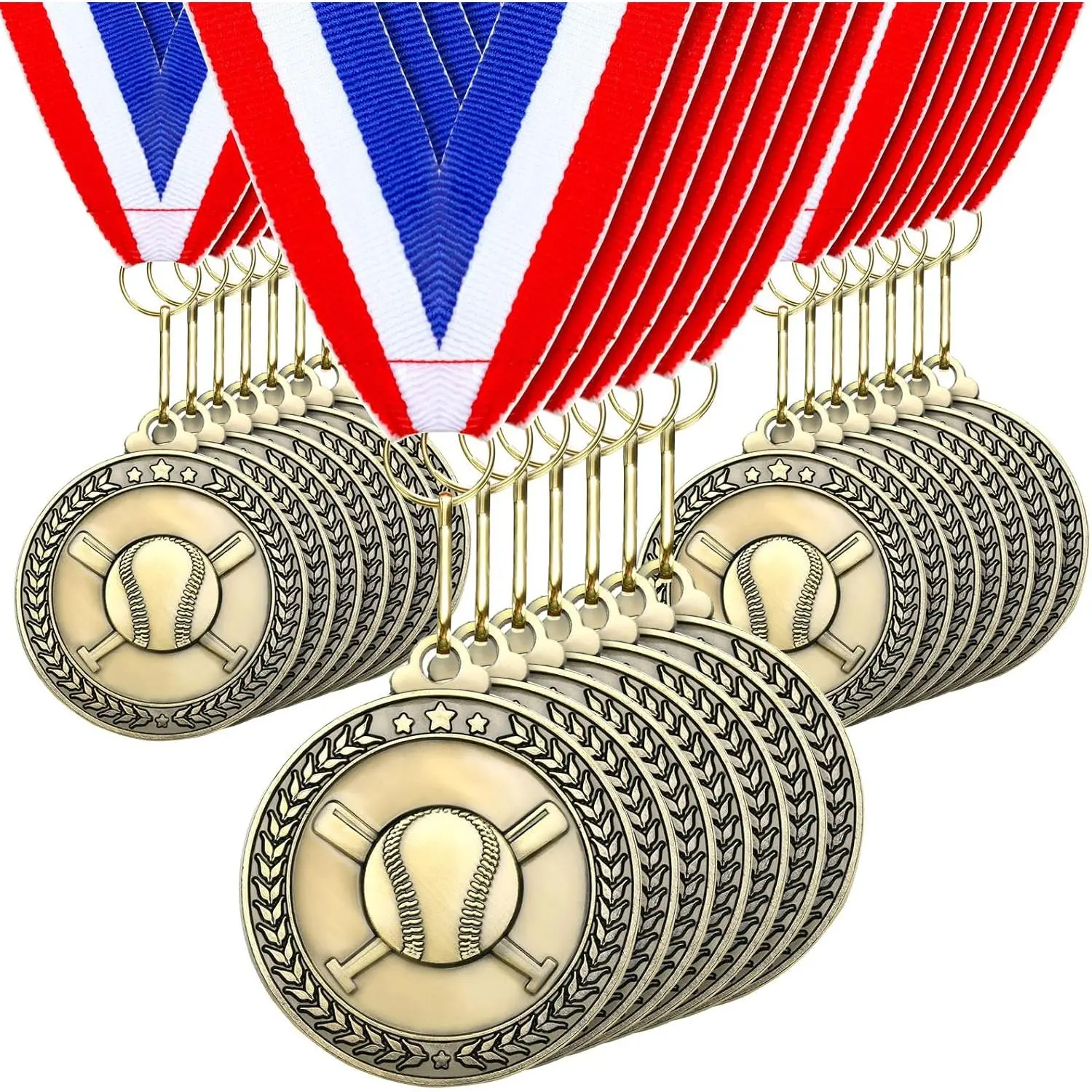 30 count  Medals Bulk 2'' Basketball Soccer Baseball Volleyball Football Lacrosse Kickball  Bowling Trophy Medals for Awards for  Participation Winner
