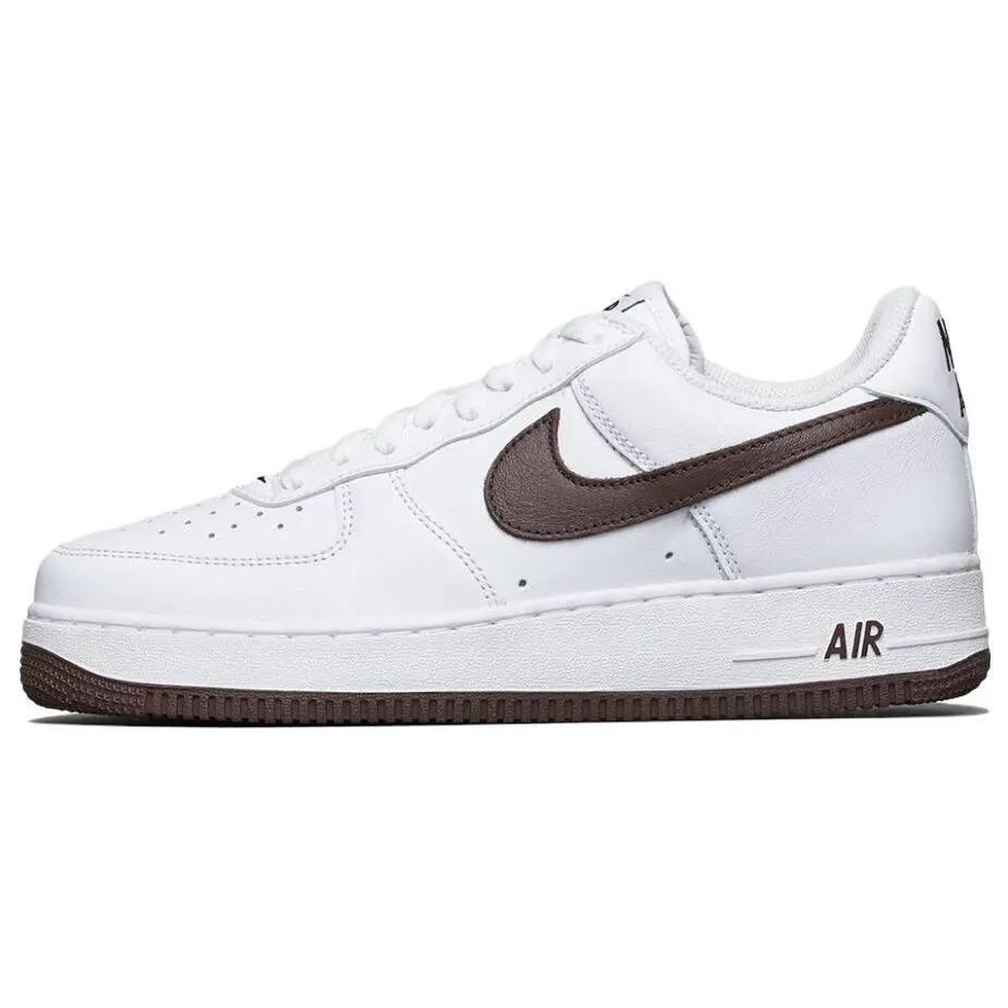Nike Air Force 1 White Chocolate Leather Sneakers for Men and Women – Comfortable, Slip-Resistant, Durable, Lightweight, Low-Top Verifiable, with credentials and supporting global authentication