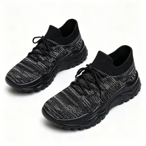 Comfy & Stylish Women's Knit Sock Sneakers, Thick Sole Platform Trainers, Breathable & Lightweight Casual Shoes for Work, Travel & Everyday Use