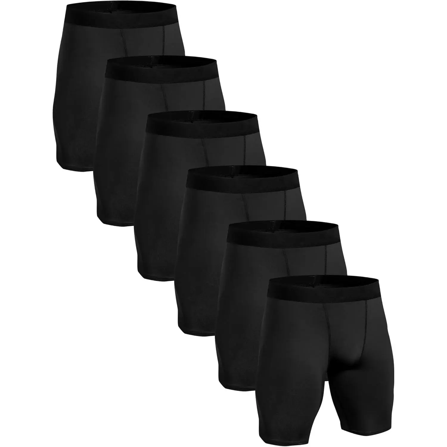 HovSiyla Men's Compression Shorts - Spandex Blend, Athletic Cut, Performance Underwear for Workout, Running