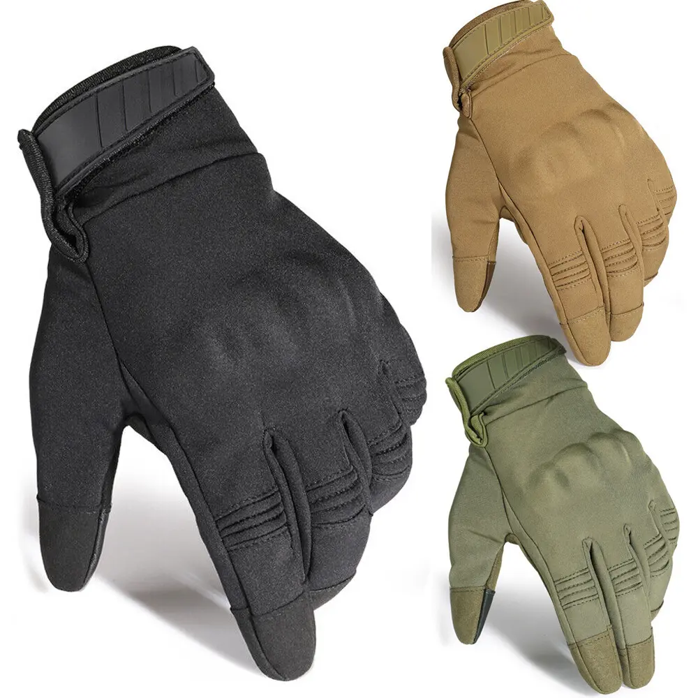 Men's Adults' Ambidextrous All-Seasons Water-Resistant Tactical Shooting Gloves - Hard-Shell Protection, Reinforced Palm, Anti-Slip Surface for Outdoor Shooting Training, Hunting, Motorcycle Riding