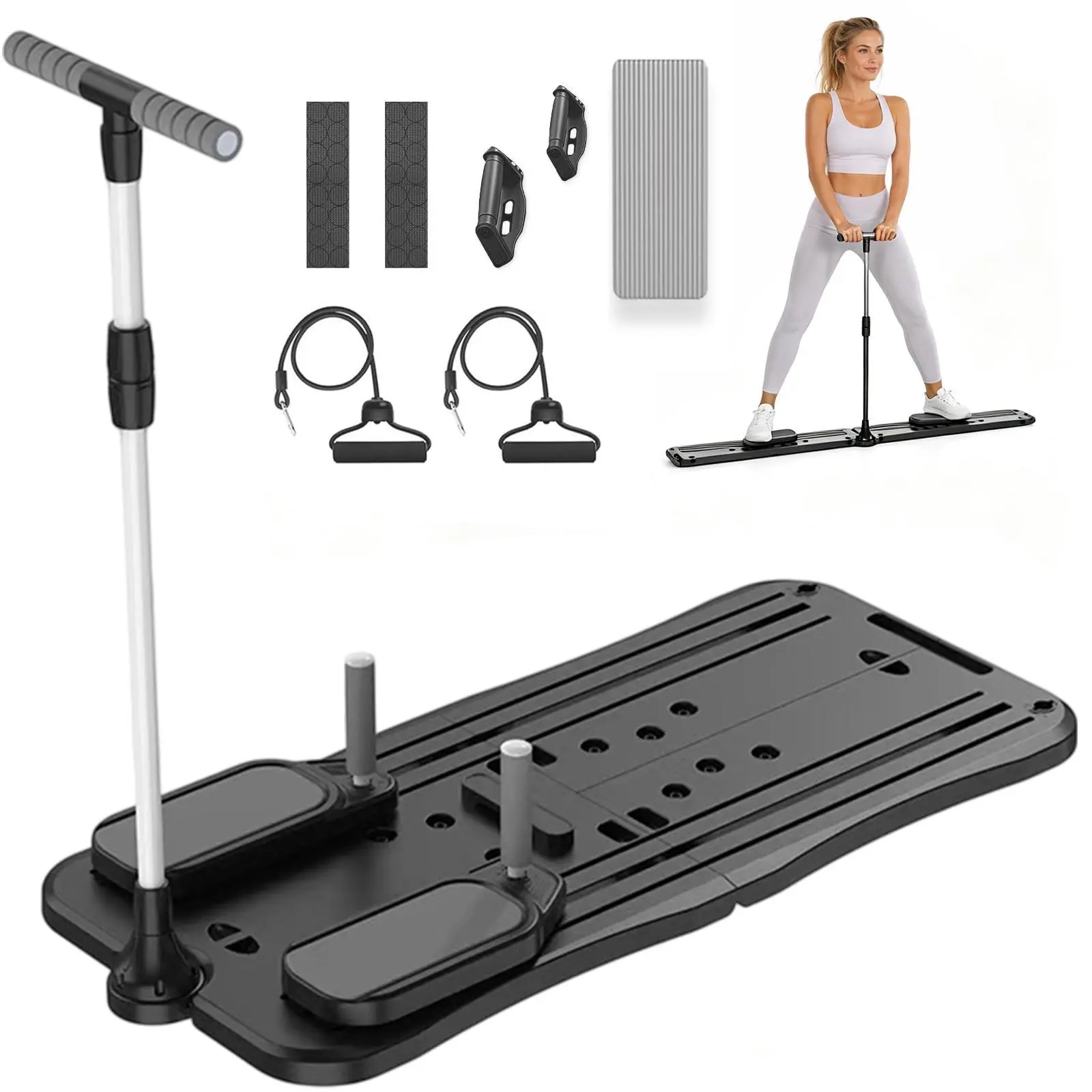 Multi-Functional Foldable Pilates Board, Non-Slip Feet, Small Space Storage for Living Room, Bedroom, Gym, Yoga Room,yoga board