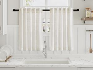 Linen Cafe Curtains 30 Inch Length Light Filtering Semi Sheer Mini Curtains for Small Window Basement Bathroom Natural Back Tab Rod Pocket Pleated Short Sheer Kitchen Curtain 30x30 Cream Linen Cafe Curtains 30 Inch Length Light Filtering Semi Sheer Mini Curtains for Small Window Basement Bathroom Natural Back Tab Rod Pocket Pleated Short Sheer Kitchen Curtain 30x30 Cream