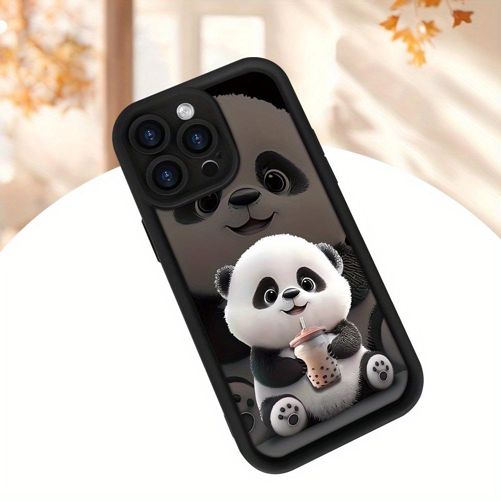 Case Designed for iPhone17  16 Pro Max 15 Plus 14 13 Mini 12 11 X XR XS Creative Panda Pattern Design Drop Protection Anti-Scratch Silicone Soft Phone Cover Gift for Girls and Women