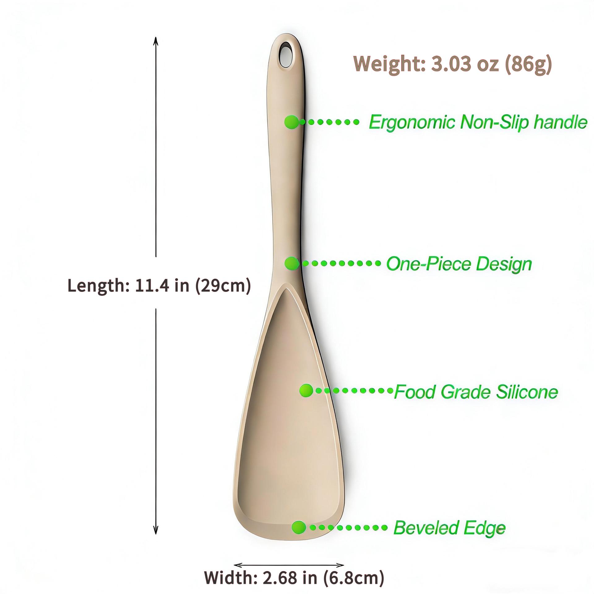 Food Grade Silicone Spatula Set, Heat Resistant Multi-Use Kitchen Utensils for Non-Stick Pans, Cooking, Salad, Sauce & Ice