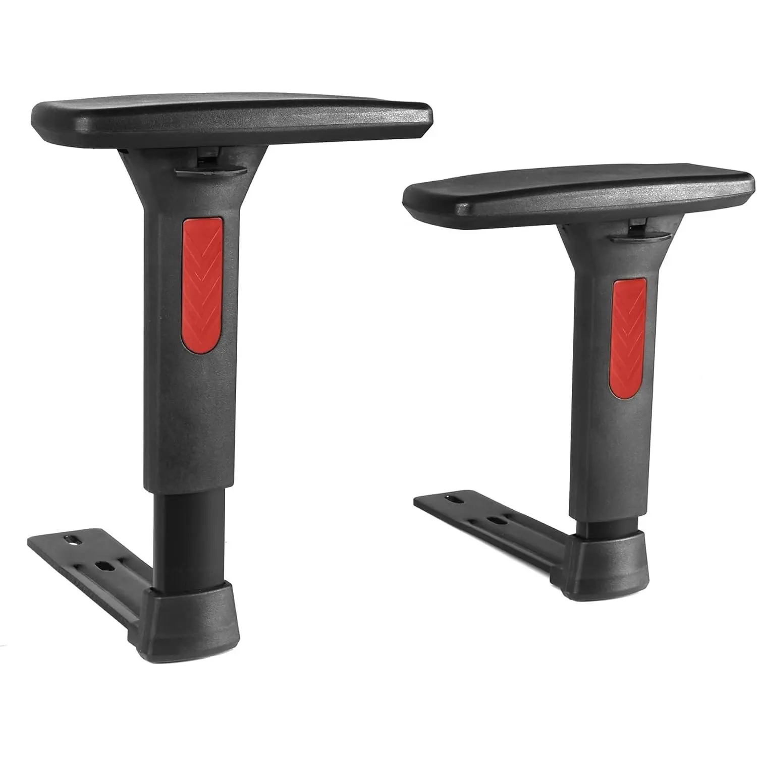 Height Adjustable Gaming Chair Armrest Pair Boss Chair Arms Set Replacement (Red)