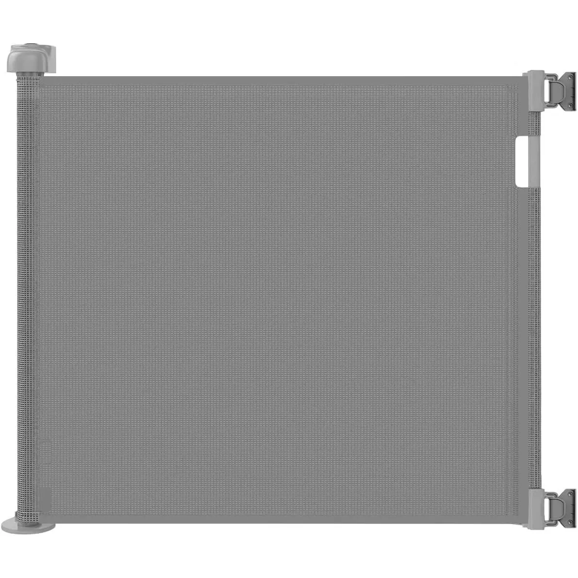 Gray Mesh Retractable Safety Gate for Stairs - 33in Height, Expands Width Up to 55in - Easy Install, Secure Closure - Indoor/Outdoor Use for Infants, Dogs