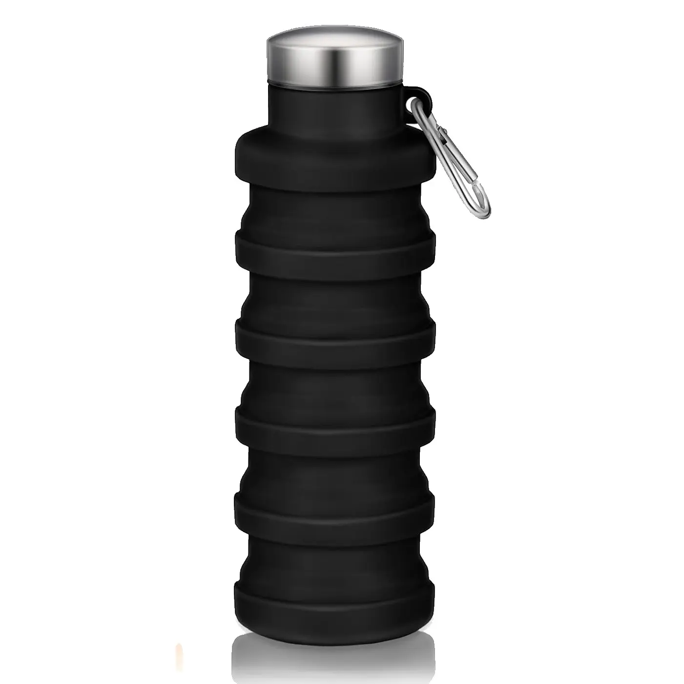 Foldable Silicone Travel Water Bottle, Lightweight Foldable Design, Waterproof Leak-Proof Reusable, Ideal for Camping Hiking Cycling, Sports Drinking Bottle, Leakproof Water Bottle, Hydration Bottle