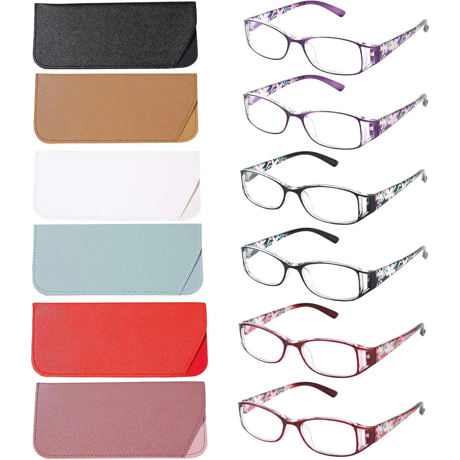6 pairs Reading Glasses, Women Fashion and elegant anti-blue light   old Reading Glasses