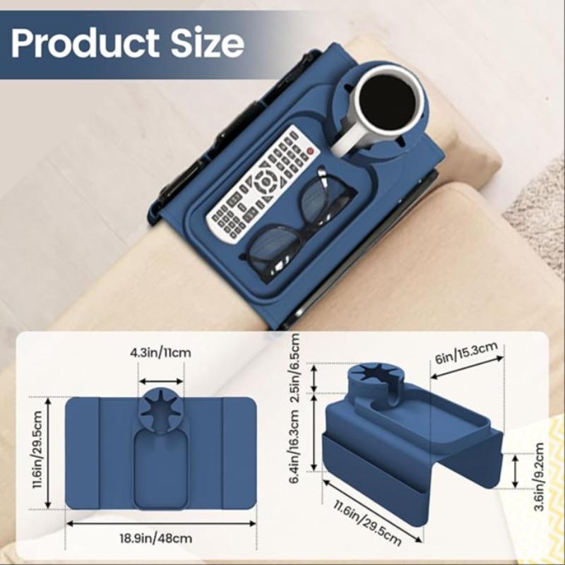 Beverage silicone sofa coasters, multi-functional sofa armrests, cup holders, inner cup supports, cup holders, storage trays
