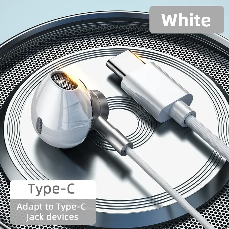 hour talk time USB Type C Wireless ANC Noise cancellation function Cancelling Bluetooth sport in-ear portable design Earphones Over-ear usb-c Headphone HiFi Bass Stereo Volume Control headset Mic Wired Earbuds