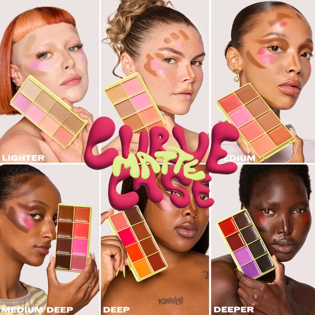 Multi- Use Matte Cream Blusher for Women, Makeup PaletteMulti-Use Matte Cream Blusher & Bronzer Contour Makeup Palette for Women, Long Lasting Face Sculpting Cheek Makeup Palette