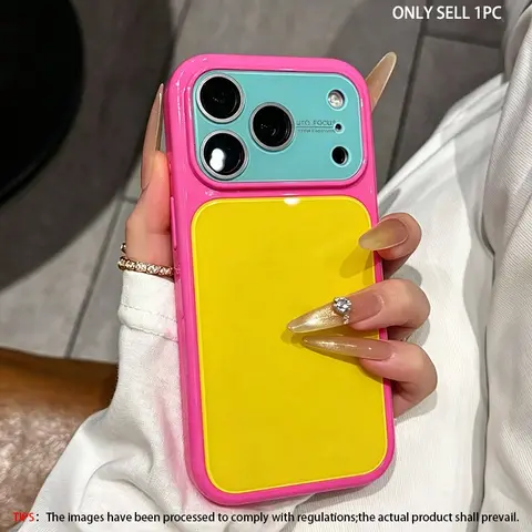 The new summer dopamine color block shockproof TPU phone case is suitable for iPhone 17, 16, 15, 14, 13 Pro Max compatible series smartphones, with aesthetic elegant color design and soft skin feel protective cover Stylish shockproof casing