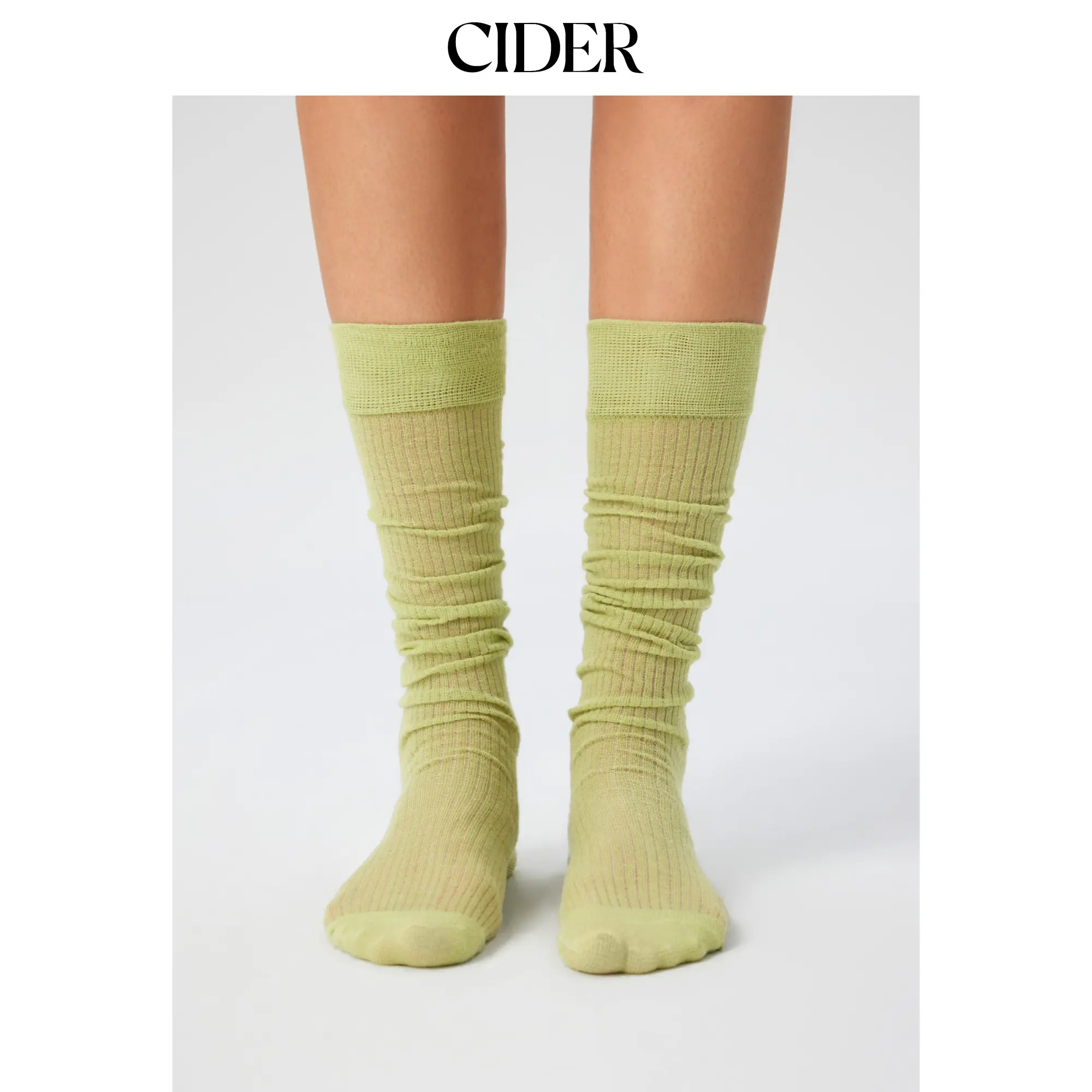 Cider [3 colors, size One Size-One Size] Solid Loose Crew Socks