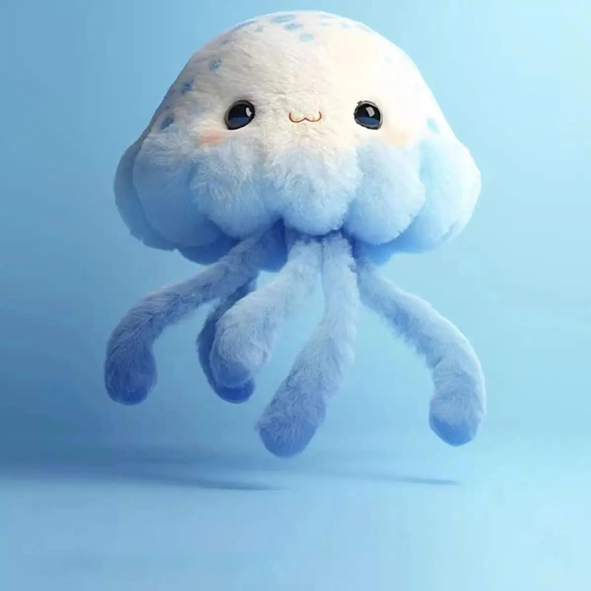 Animal Theme Floating Fur Jellyfish Pendant Doll - Plush Stuffed Squishy Toy for Children, Sofa Living Room Decoration
