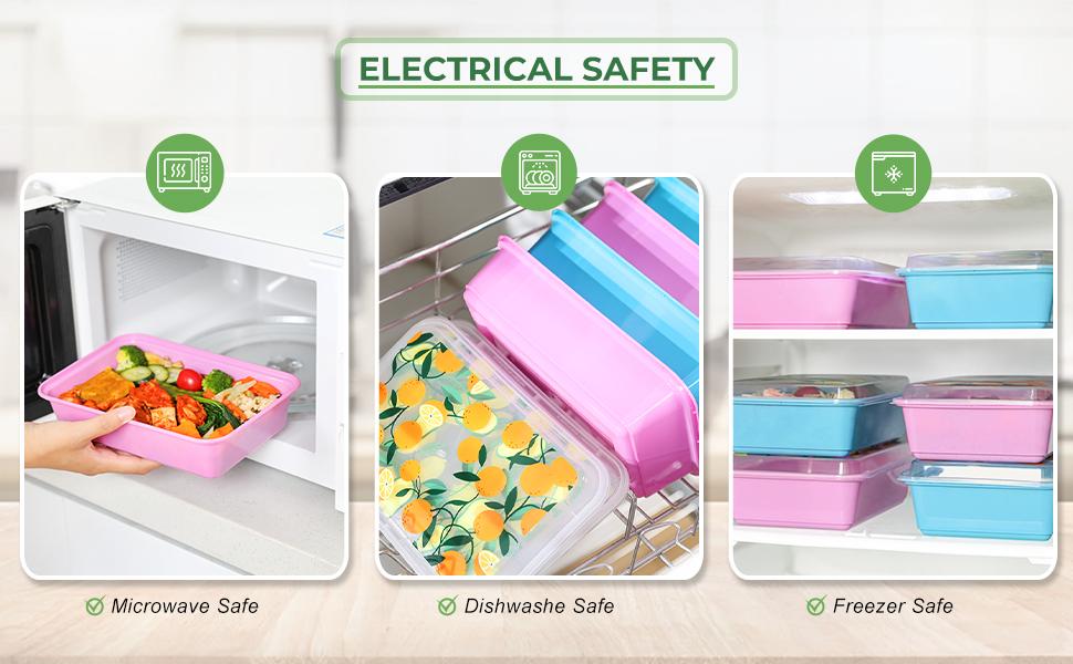 10 Pack 42 oz Meal Prep Containers, Reusable Plastic Food Prep Storage Containers with Printed Lids, Stackable, Leakproof, Microwave & Freezer & Dishwasher Safe,To Go Take Out Box, Avocado