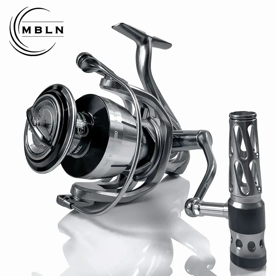 MBLN 98% All Metal Saltwater Spinning Fishing Reel,Screw in Handle Trolling Fishing Lure Reel,Big Drag Boat Reel