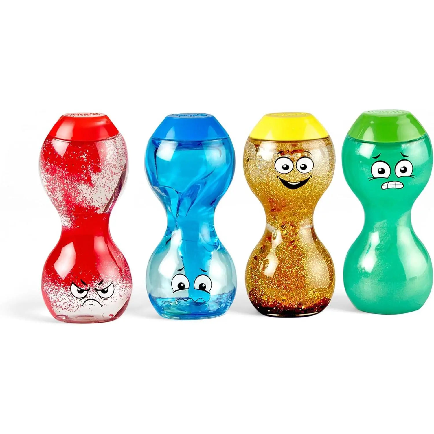 Express Your Feelings Sensory Bottles-Primary Emotions, Quiet Toddler Fidgets for Classroom, Calm Down Corner Supplies, Social Emotional Learning, Sensory Toys for Kids with Autismfidget toys