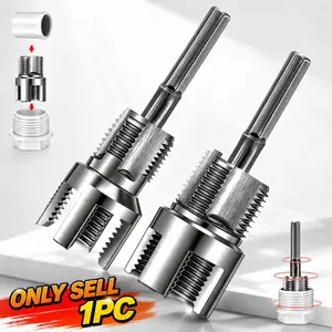 Professional Integrated Pipe Threading Tool Set, Internal & External Thread Maker for Ppr/PVC Pipes, Fits Multiple 1/2", 3/4", 1" Pipes, Works with Electric Drills, Hand Tools