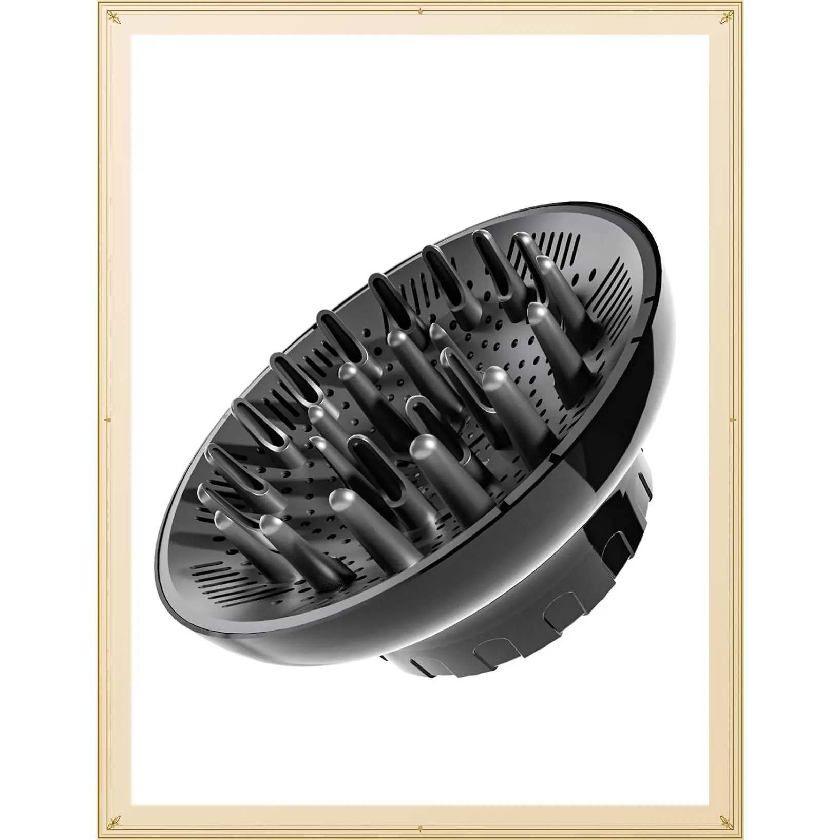 Universal Hair Diffuser Attachment for Hair Dryer, Curly Hair Diffuser, Fits 1.5-2.4 Inch Blow Dryer, Ideal for Long Thick Curly Wavy Hair, Women, BlackGift