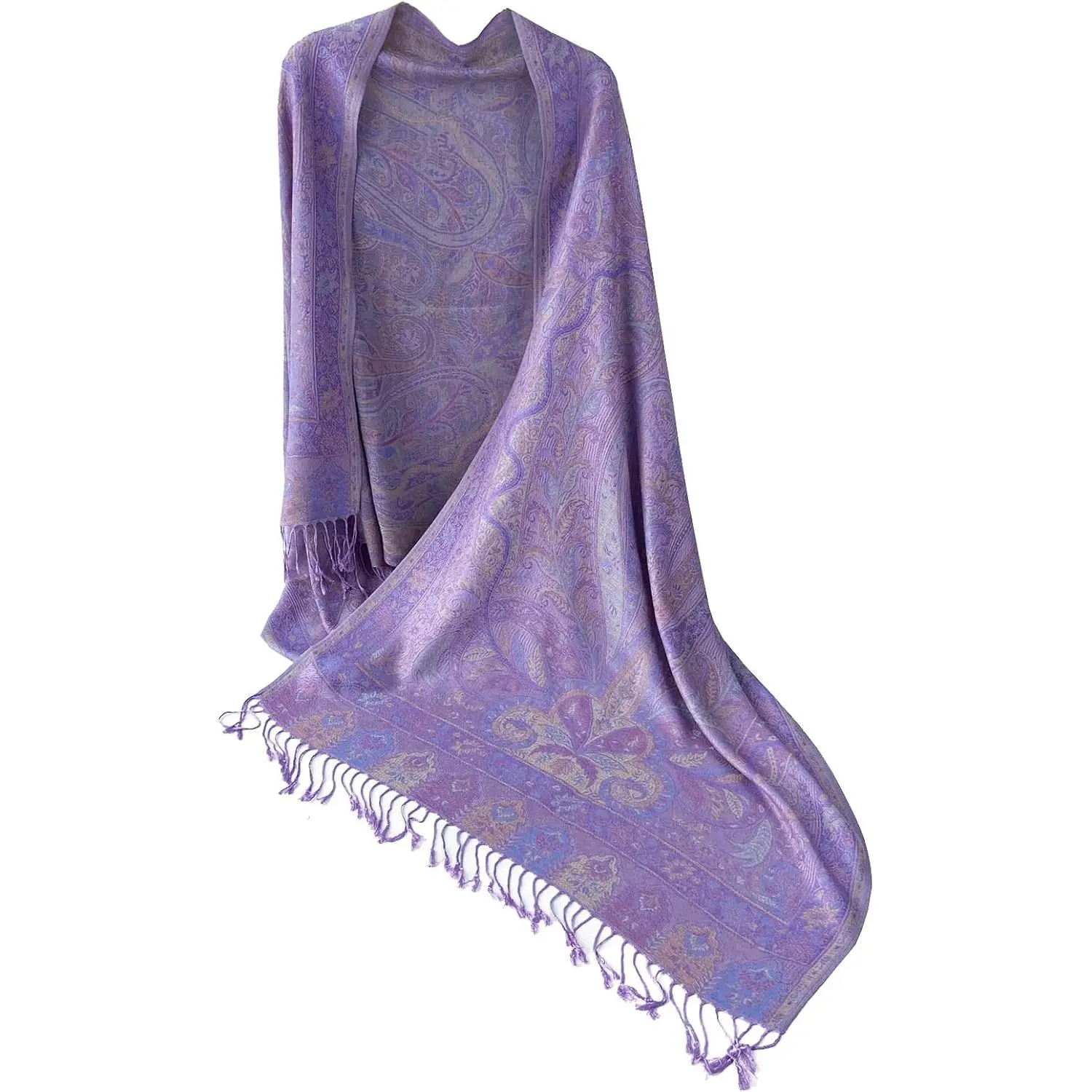 Women's Paisley Pashmina Scarf Shawl Wrap - Festival Fashion Accessory, Breathable, Soft, Lightweight, Bright, Colorful