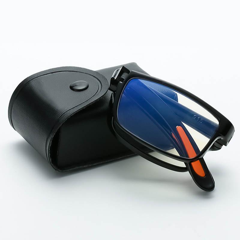 Folding Reading Glasses With Box Anti-blue Light Men Women Portable Spectacles Eyewear Unisex TR90 Glasses Diopter +1.0 To +4.0