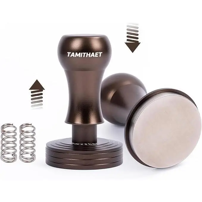 45.5mm Stainless Steel Espresso Tamper - Multi-Size Set Compatible Tamping Tool, Barista-Approved Coffee Press, Non-Slip Base, Polished Finish, Durable Kitchen Coffee Accessory