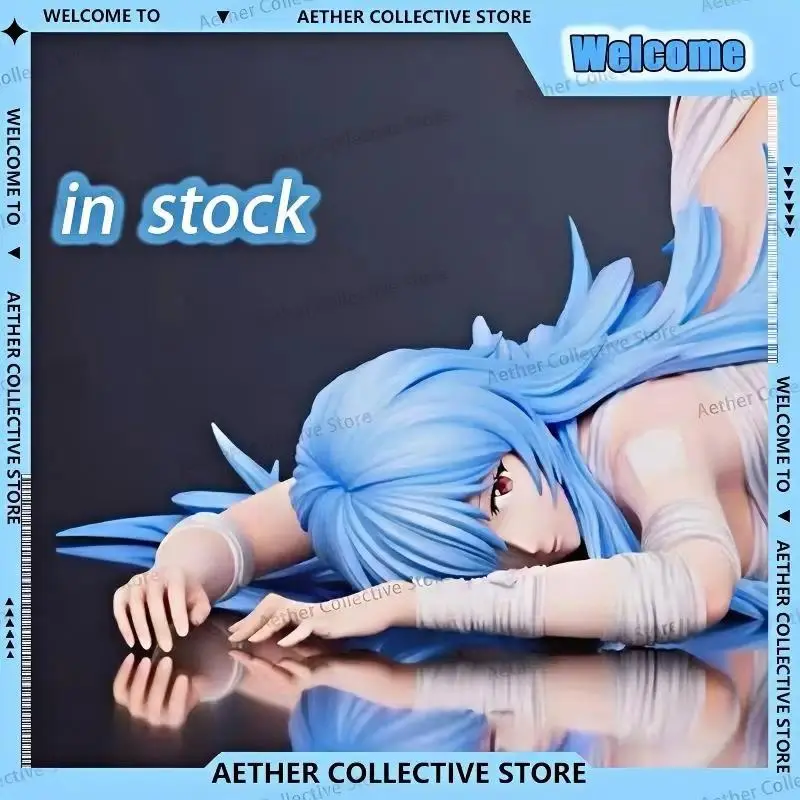 St Series Kneeling Pose Ayanami Asuka Langley Soryu Handmade Statue Collectible Present For Anime Hobby Fans Desktop Ornament