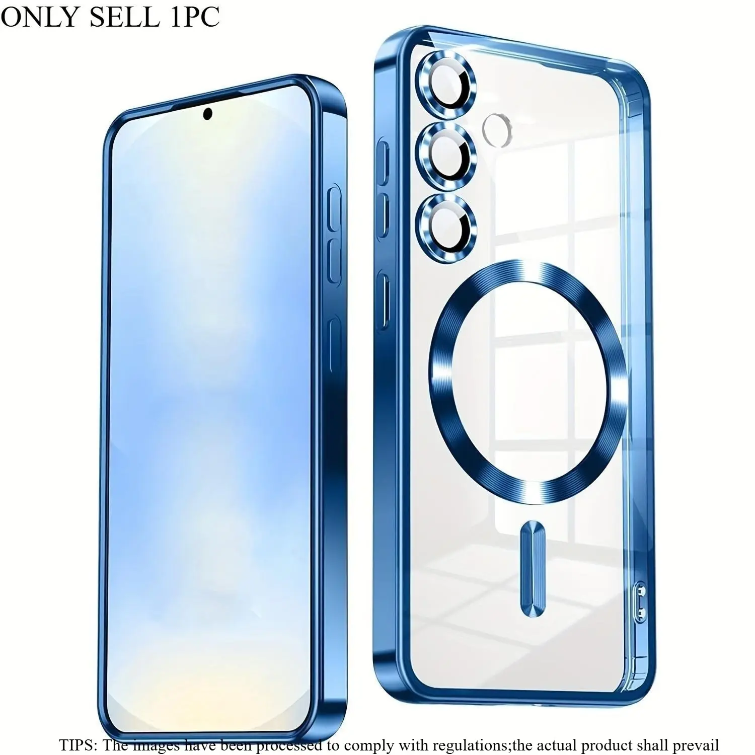 Magnetic Phone Case with Camera Lens Protector, TPU Smartphone Casing, Shockproof Cover, Compatible with Samsung A16/A36/A56/A55/A54/A34/A14/A17/A07/A37/A27/A57