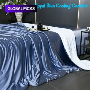 Luxury Liquid Silk Cooling Blanket & Lightweight Summer Comforter | Double-Sided Cold Q-Max 0.35+ Ice Silk Quilt for Hot Sleepers & Night Sweats | Breathable Ultra-Soft Lustrous Bedding #GLOBAL PICKS