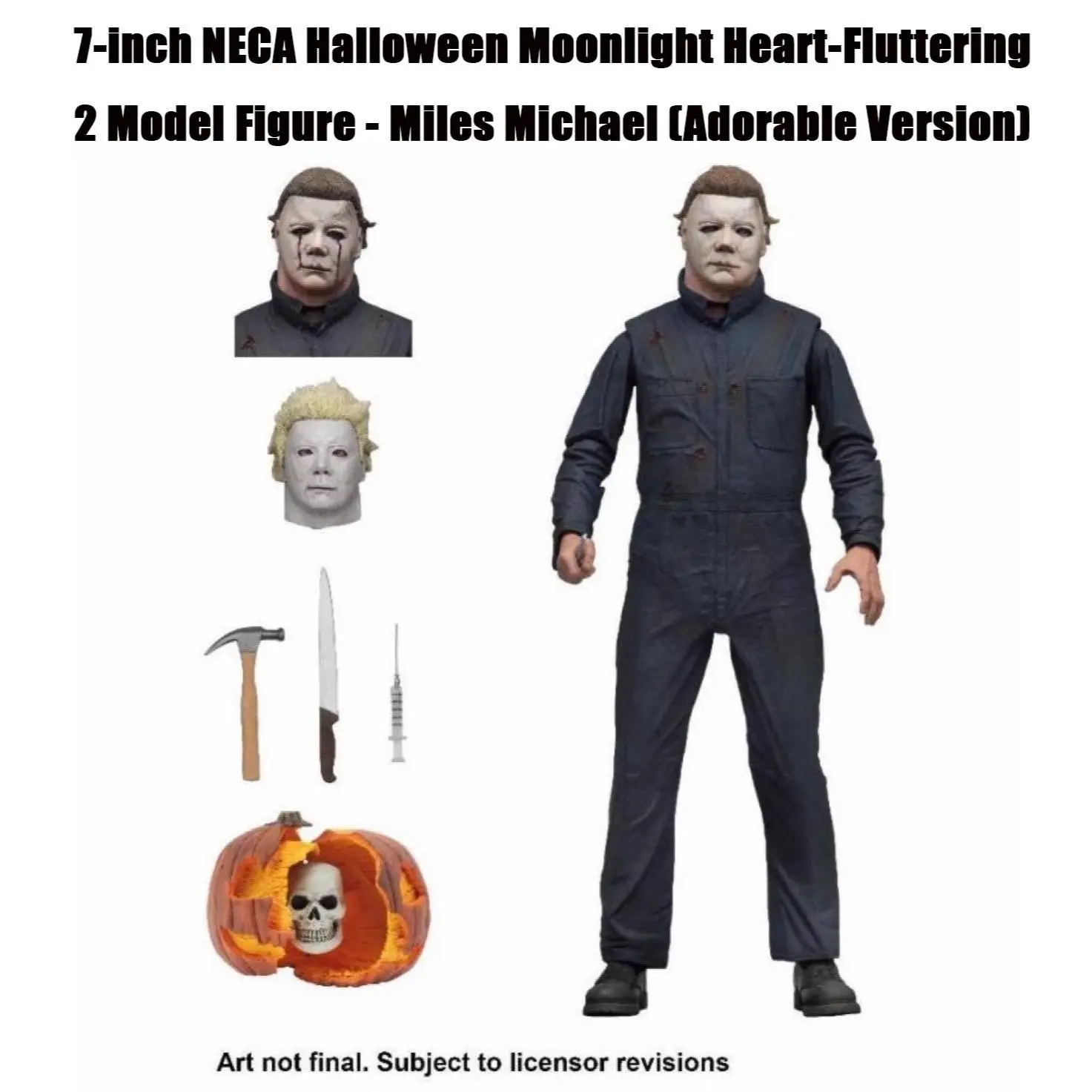 7-Inch Neca Halloween Moonlight Heart-Flustered 2 Model Figure by Michael, Cute Doll Figure, Perfect for Birthday, Party, and Halloween Gifts, PVC Figure
