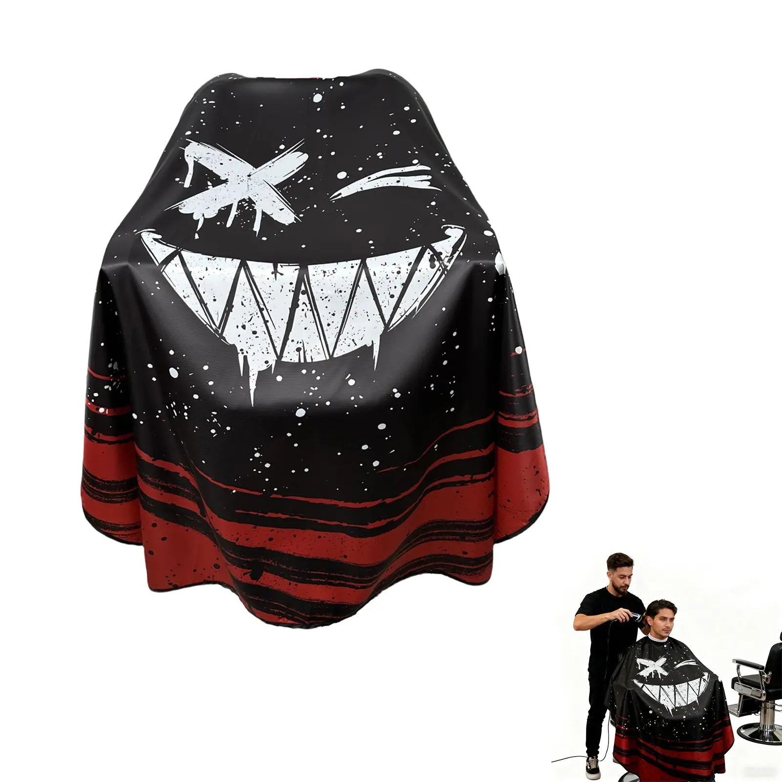 Professional Barber Cape for Hair Cutting, Waterproof Breathable Nylon, Quick-Dry Anti-Static, Adjustable Snap Closure, Salon & Home Use