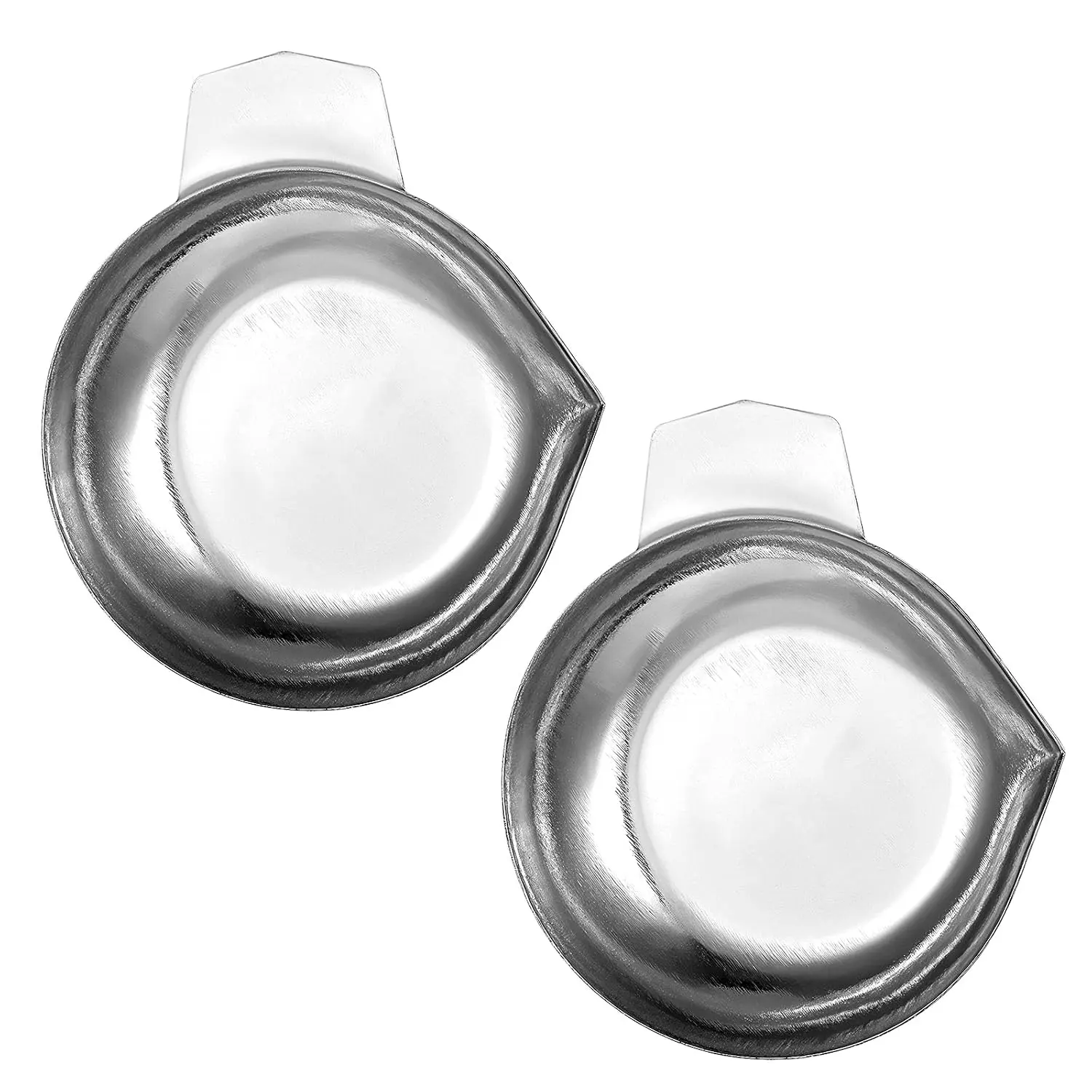2 count  Scale Tray, Mini Counter Scale Stainless Steel Metal Weigh  for Weighing Dishes Measuring Pans for  Liquid Lab Supplies