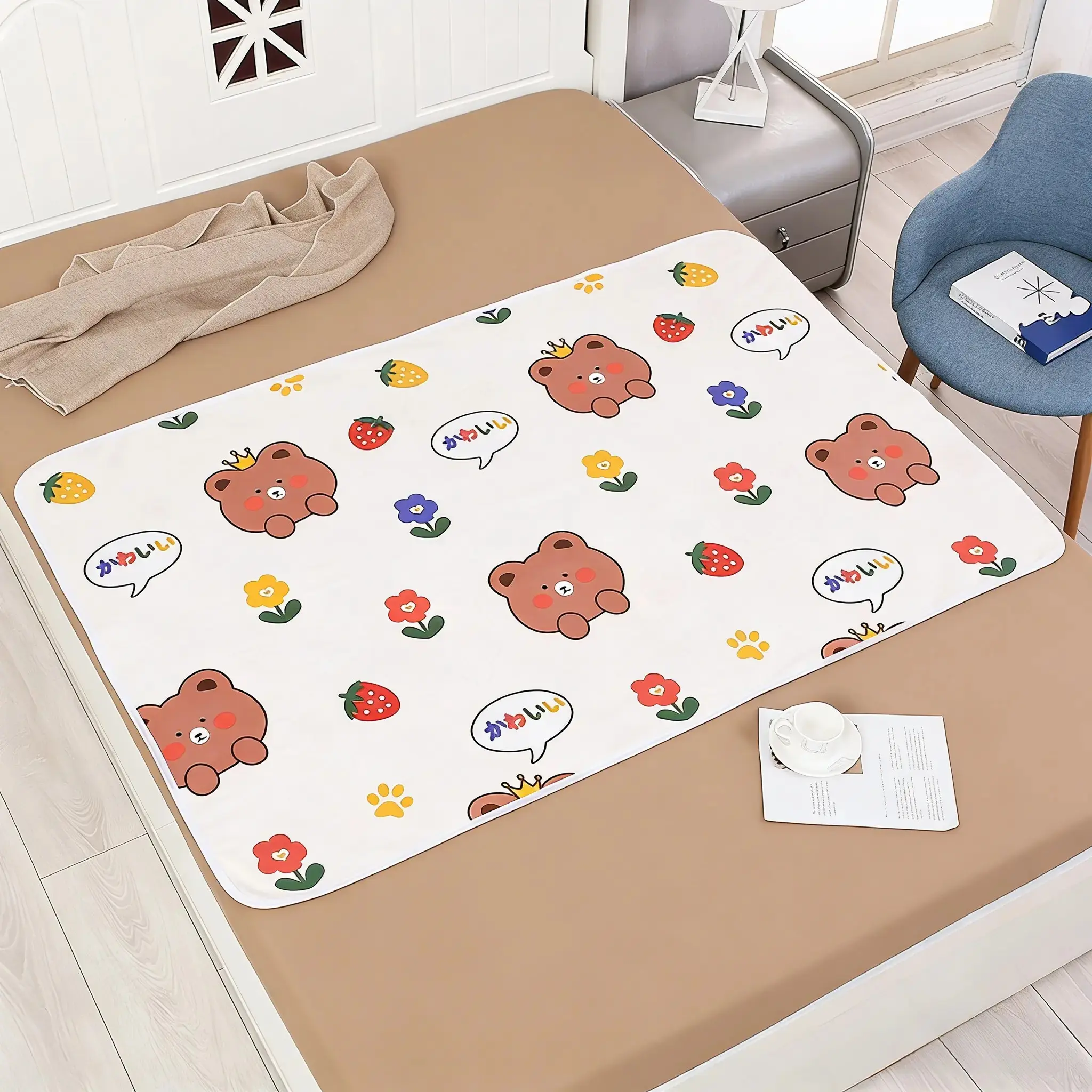 Water absorbing and leak proof care mattress, double-sided usable, water absorbing and leak proof urine isolation pad, reusable urine pad, can be used for menstrual pads, elderly and patient care pads, baby urine pads