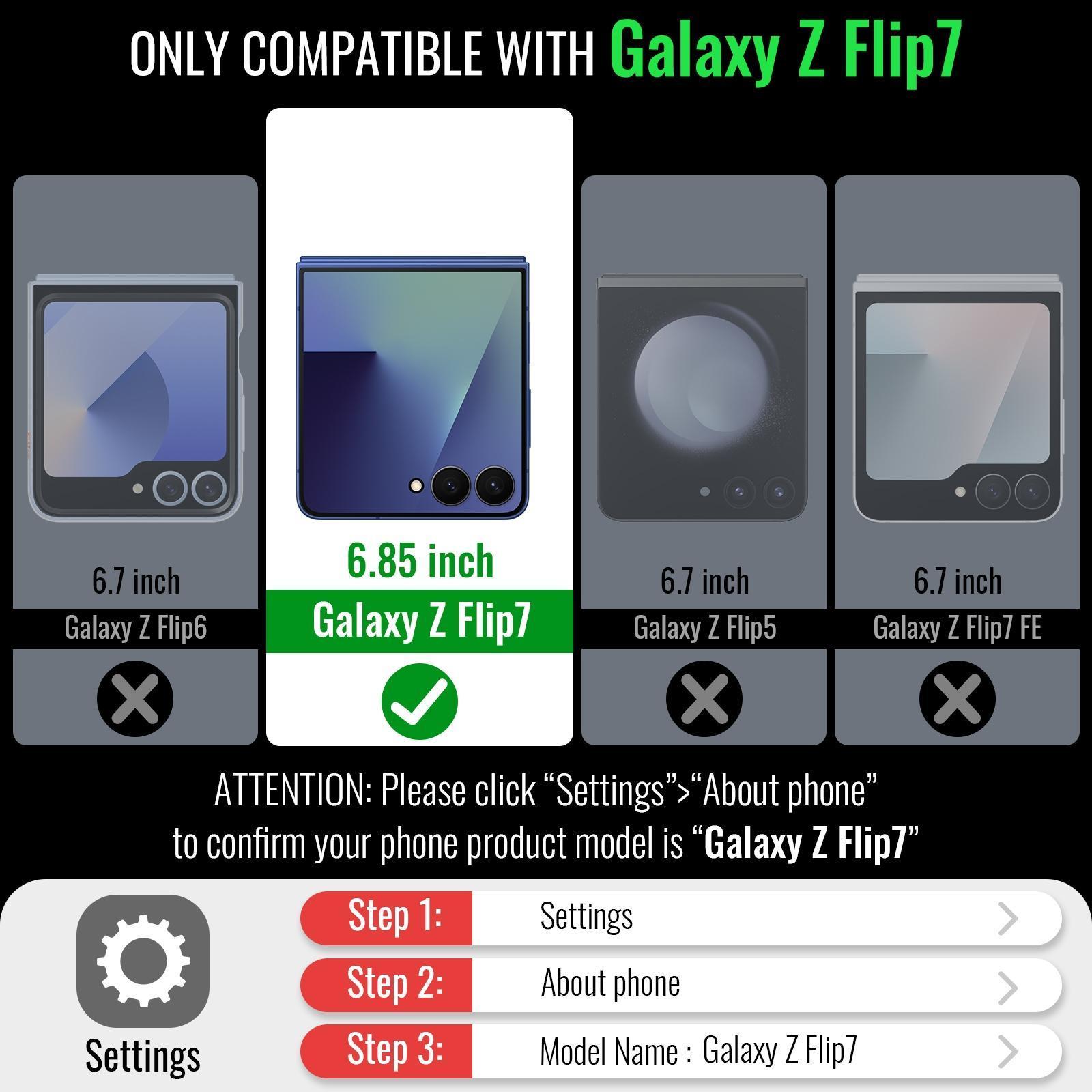 Protective Cover for Samsung Galaxy Z Flip 7 with RFID Card Holder, Sturdy Detachable Wrist Strap, Wallet-Inspired Design Perfect for Everyday Daily Use