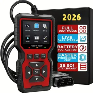 2026 New Powerful Automotive OBD2 Scanner Diagnostic Tool - Engine Code Reader, Full OBD2 Features, Reset, Modes 6&8, Suited for DIY Car Owners & Mechanics Voltage Test, Diagnostic Test Tools