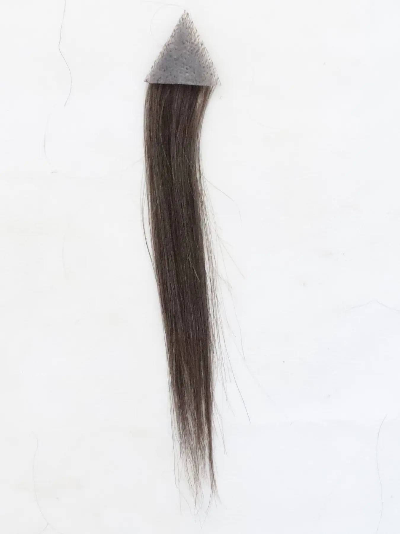 Men's Invisible PU Hairline Patch, Hair Extensions, Straight Soft Human Hair Triangle Frontal Piece with Skin Base, Lightweight Breathable for Precise Coverage and Effortless Daily Styling, Ideal Hair Replacement for Alopecia, Sparse Hair