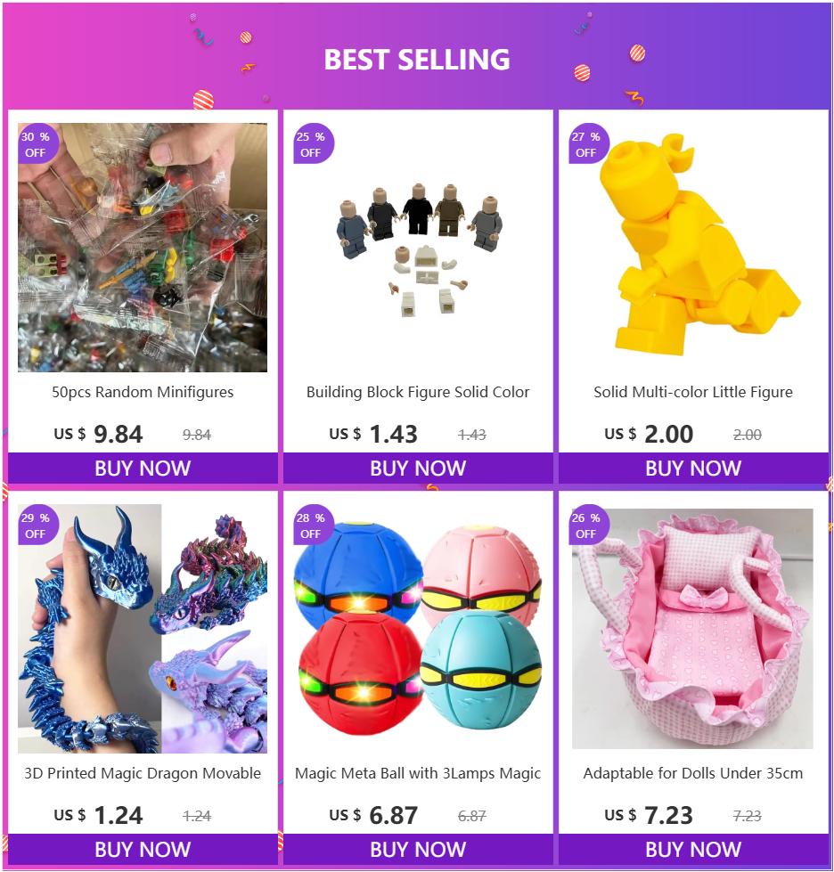 Solid Multi-color Little Figure Building Blocks Multi-joint Super Movable Third-party Little Figure Accessories Toy Modification