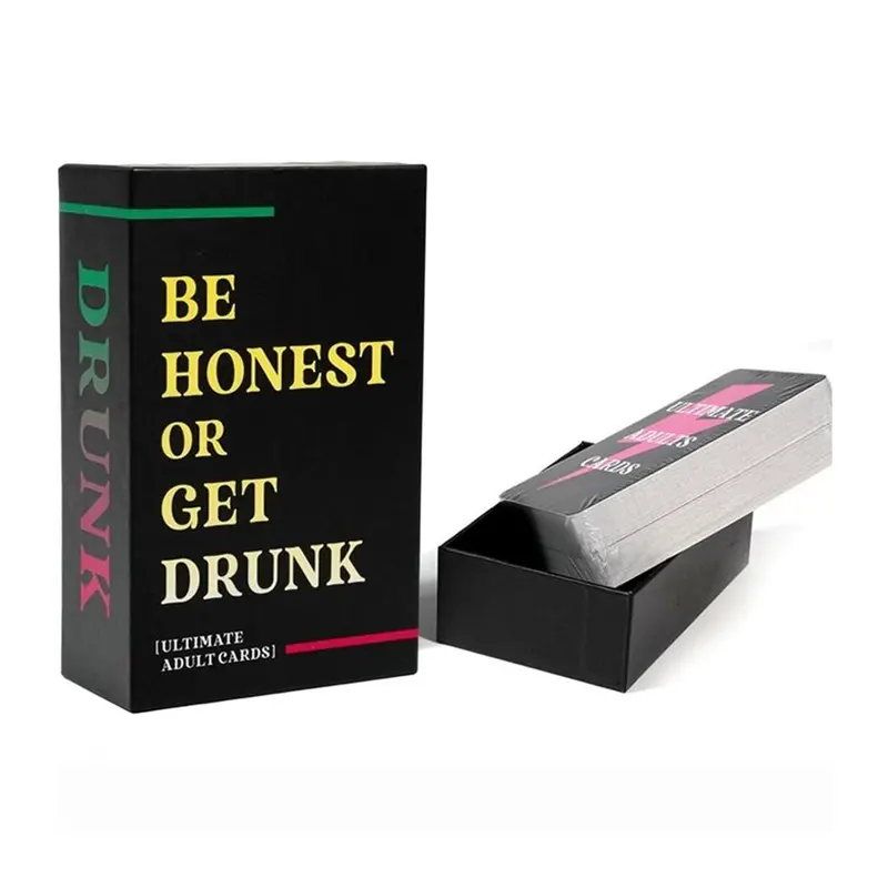 Be Honest or Get Drunk Party Game Card Fun Drinking Game for Social Gatherings, Perfect for Casual Parties and Events, Party Table Game
