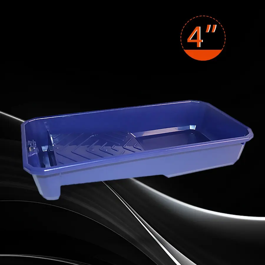 4-Inch Plastic Palette Tray, Reusable Paint Mixing Board with Brush Holder, Ideal for Latex, Art Paints, DIY Painting Tools, Oil, Acrylic, Watercolor