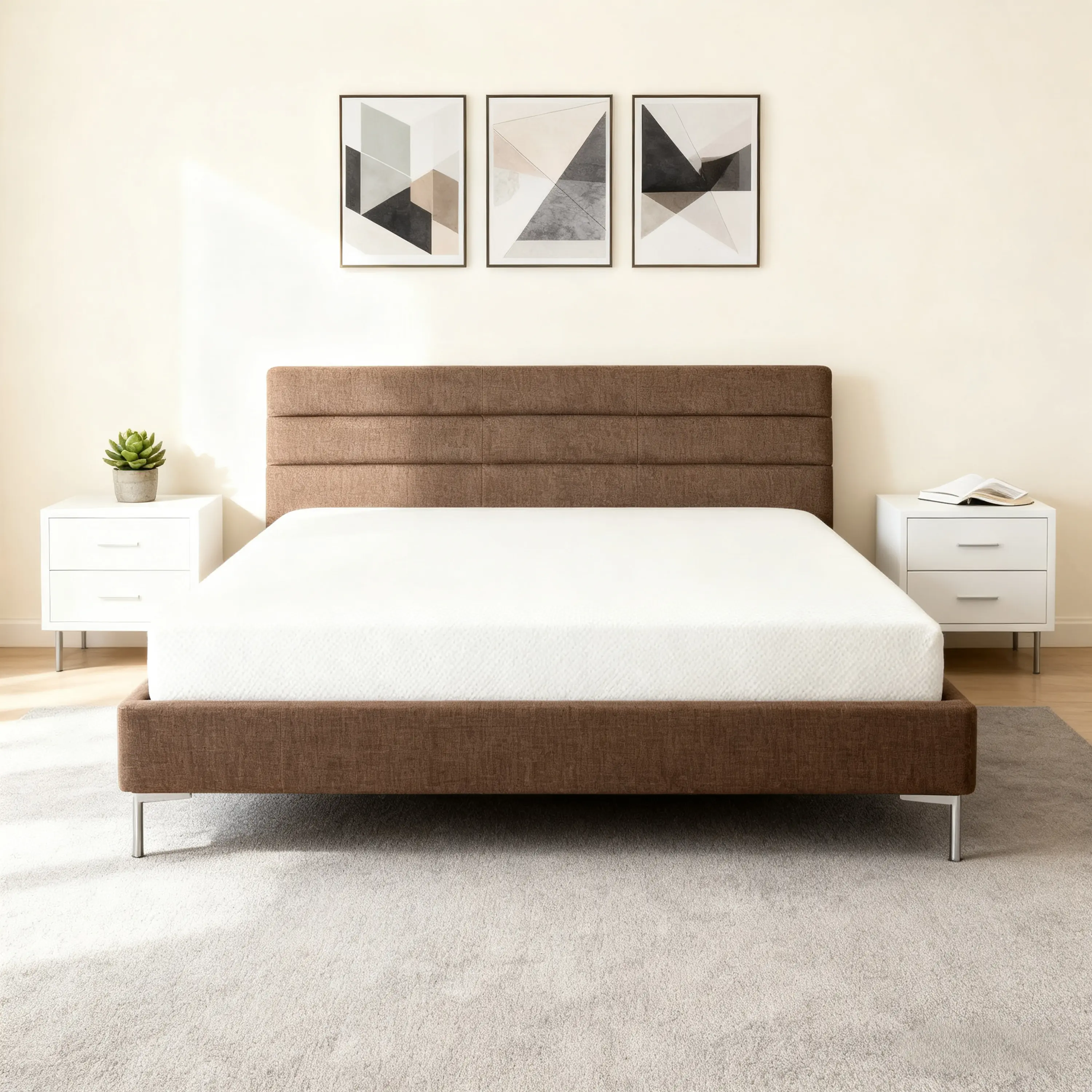 ARCH Twin Green Tea Memory Foam Mattress in Box, Fiberglass Free, White Bed Mattress for Kids Adults, Pressure Relief, CertiPUR-US Certified, 8 Inch, Compact Bed in a Box, Single Size, No Bed Frame Needed, Home Furniture and Household Product