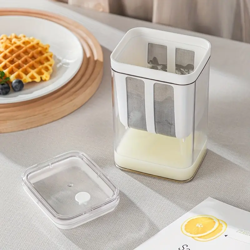 Plastic Greek Yogurt Maker Set, Cold Brew Whey Separator Kitchen DIY Kit, Kitchen Gadget, 1800ML Homemade Thick Yogurt, No Precious Metal Plating