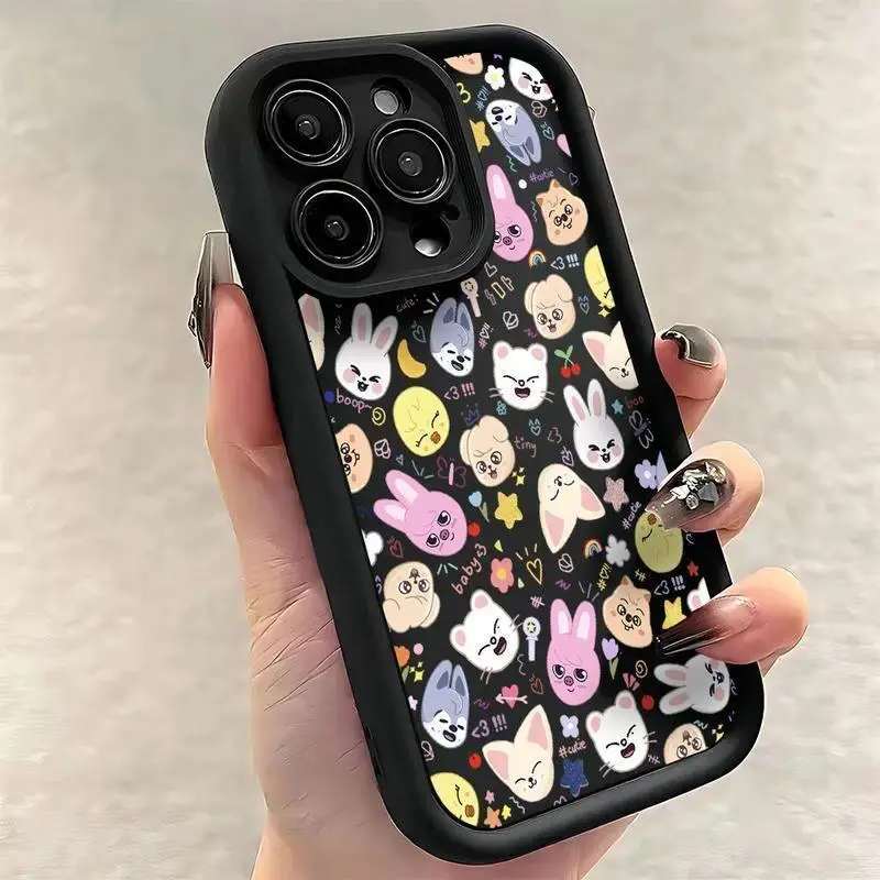 Fashion Strays Cute Youngsters Mobile Phone Case for iPhone 17 16 15 14 13 12 11 Pro Max Mini XR XS X 7 Plus & Samsung Galaxy S25 Ultra S24 S23 S22 S21 Plus Anti-Fall Soft TPU Back Cover, Accessories, Smartphone, Casing, Durable