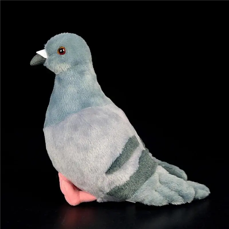 20cm Kawaii Look Soft Plush Simulated Gray Pigeon Doll, Cute Birds Stuffed Animal Toy, Stress Relief Collectible Model for House Decoration Gifts, Cute Soft Stuffed Animals