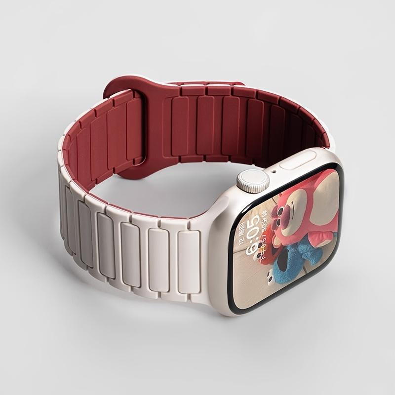 Magnetic Silicone Band – Soft Adjustable Sport Strap for Apple Watch, Secure Fit & Comfortable, Fits 38–49mm