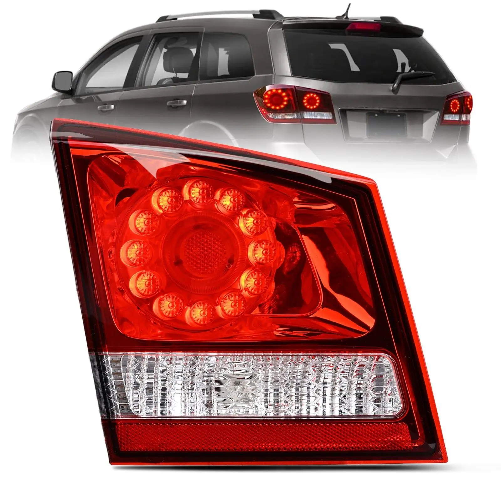 Nilight Inner Taillight Assembly - Left Driver Side, Waterproof, Boosts Nighttime Visibility, Compatible with 2011-2020 Dodge Journey, Boost Nighttime Visibility