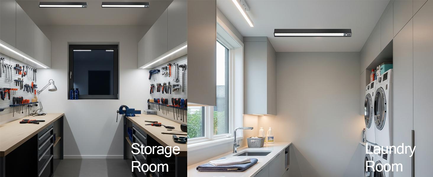 Sensor Ceiling Light, Full Pendant Lights, Battery Operated LED Closet Lights with Remote, Timer - 3 Color 500LM Dimmable, for,Black